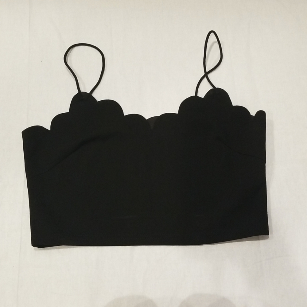 Shein Womens bralette/cropped shirt in black size S